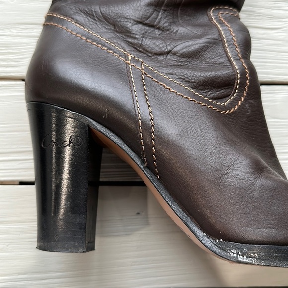 Coach Meadow Boot Brown Leather size 8 - Picture 4 of 8